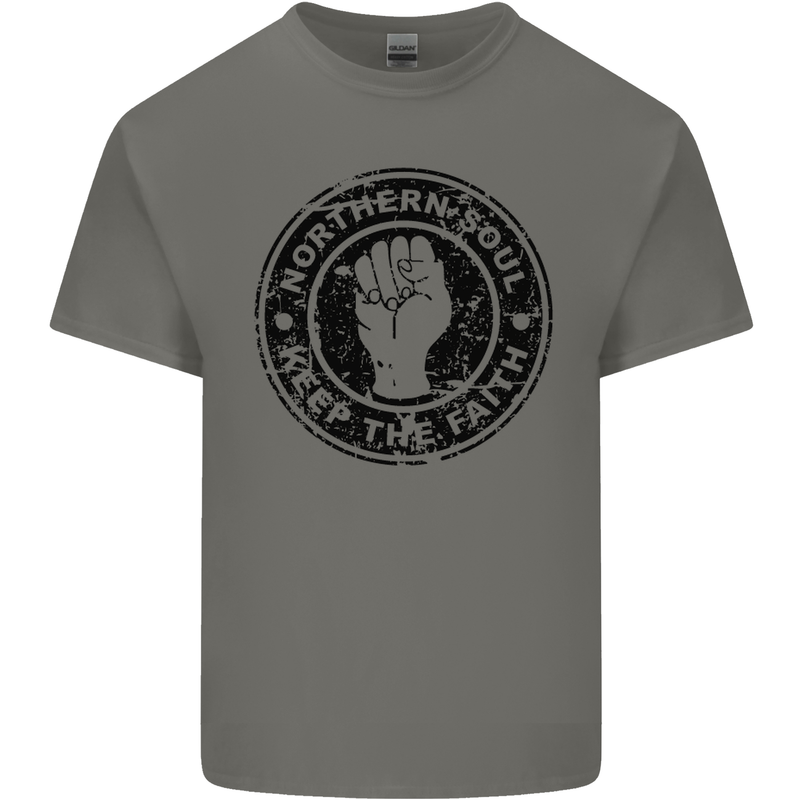 Northern Soul Keeping the Faith Kids T-Shirt Childrens Charcoal