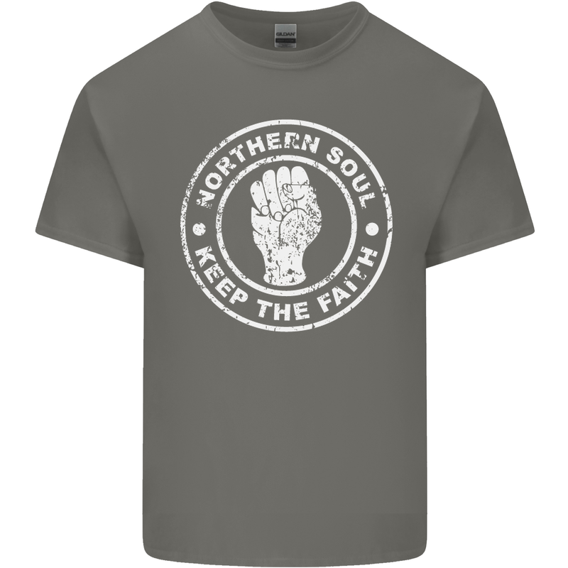 Northern Soul Keeping the Faith Kids T-Shirt Childrens Charcoal