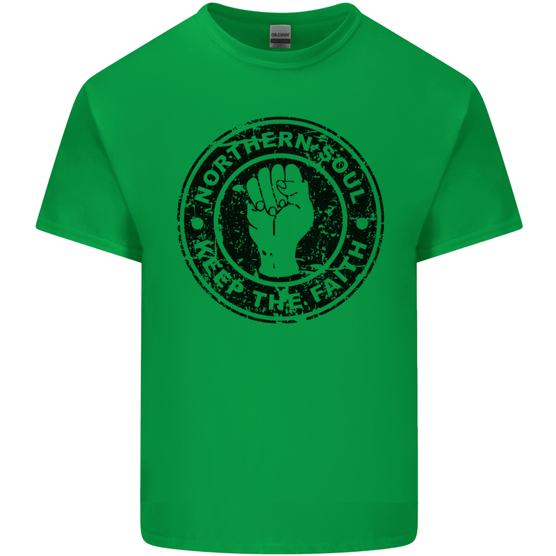 Northern Soul Keeping the Faith Kids T-Shirt Childrens Irish Green