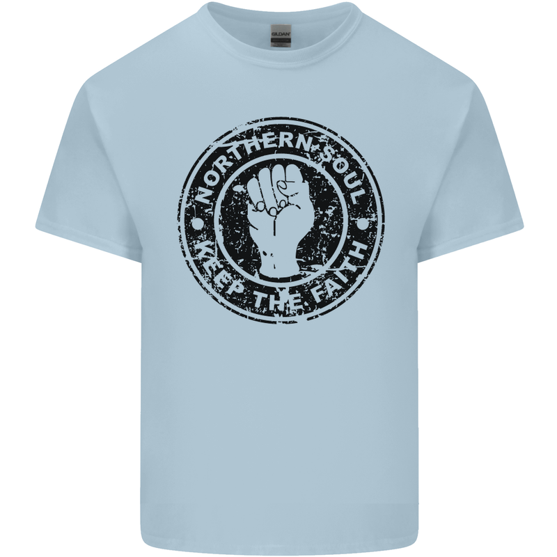 Northern Soul Keeping the Faith Kids T-Shirt Childrens Light Blue
