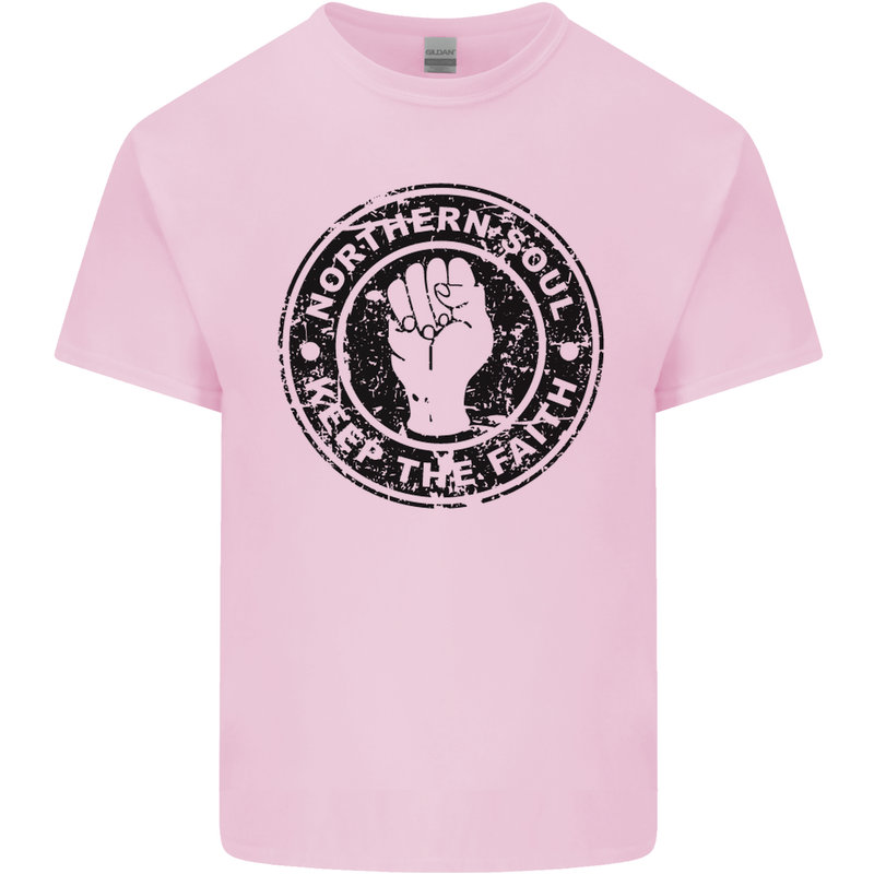 Northern Soul Keeping the Faith Kids T-Shirt Childrens Light Pink