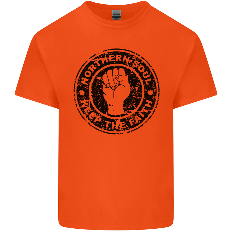 Northern Soul Keeping the Faith Kids T-Shirt Childrens Orange