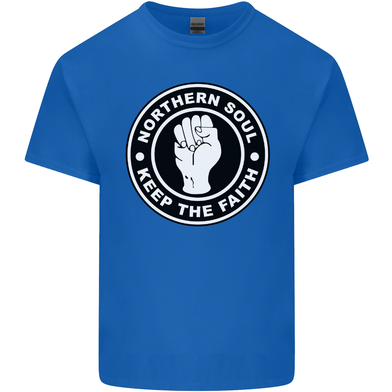 Northern Soul Keeping the Faith Kids T-Shirt Childrens Royal Blue