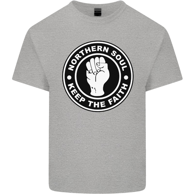 Northern Soul Keeping the Faith Kids T-Shirt Childrens Sports Grey