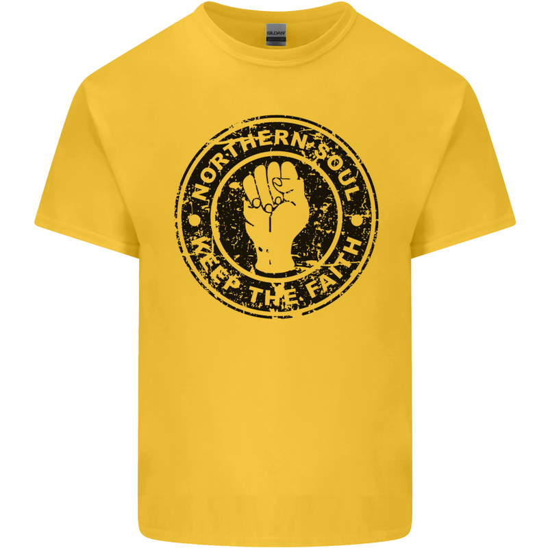 Northern Soul Keeping the Faith Kids T-Shirt Childrens Yellow