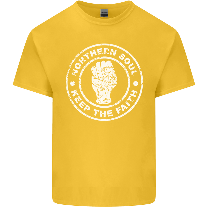 Northern Soul Keeping the Faith Kids T-Shirt Childrens Yellow