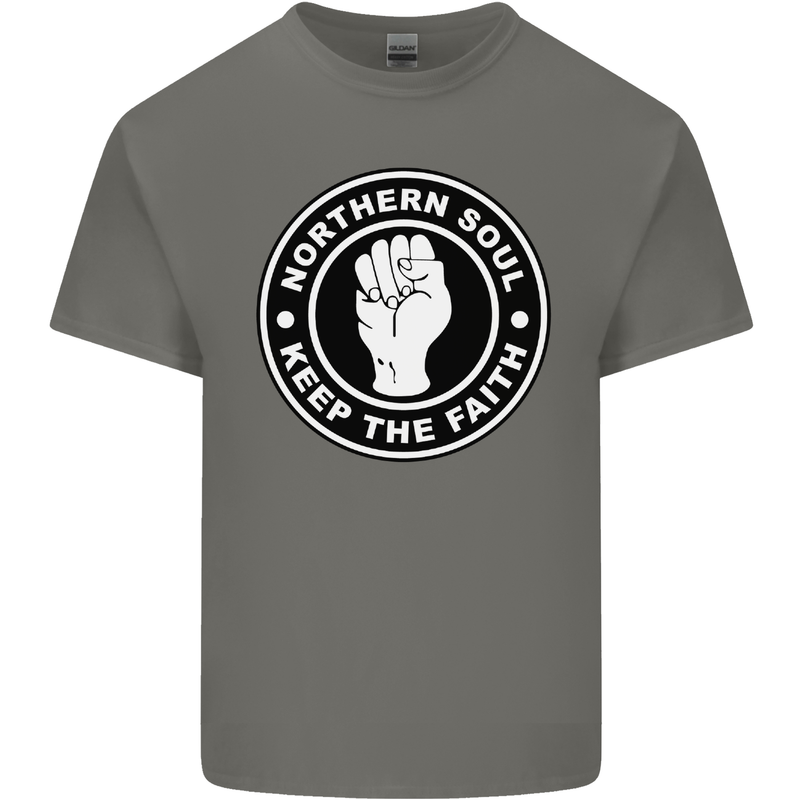 Northern Soul Keeping the Faith Mens Cotton T-Shirt Tee Top Charcoal