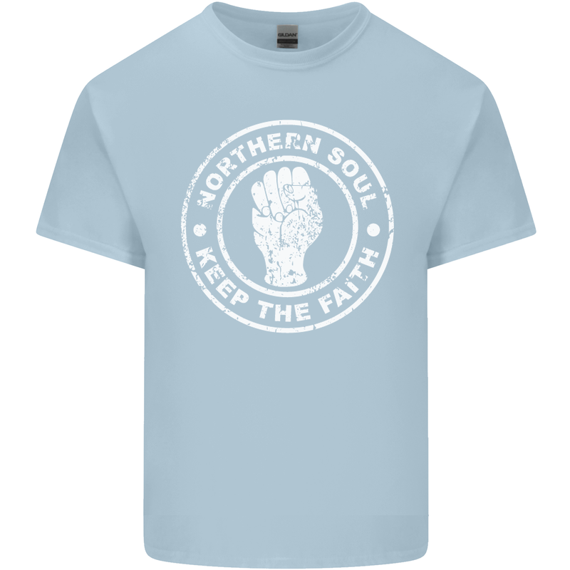 Northern Soul Keeping the Faith Mens Cotton T-Shirt Tee Top Light Blue