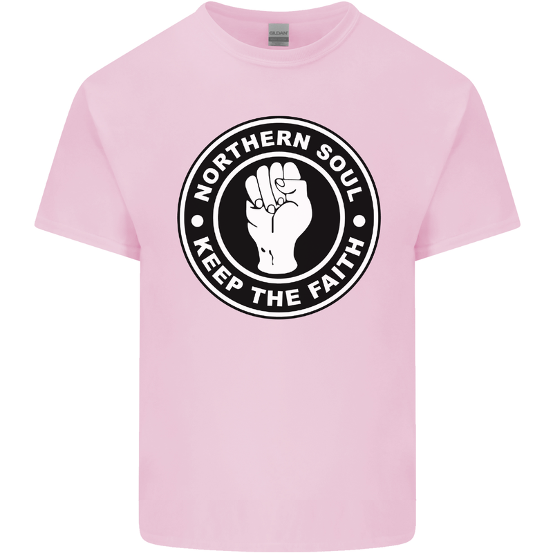 Northern Soul Keeping the Faith Mens Cotton T-Shirt Tee Top Light Pink