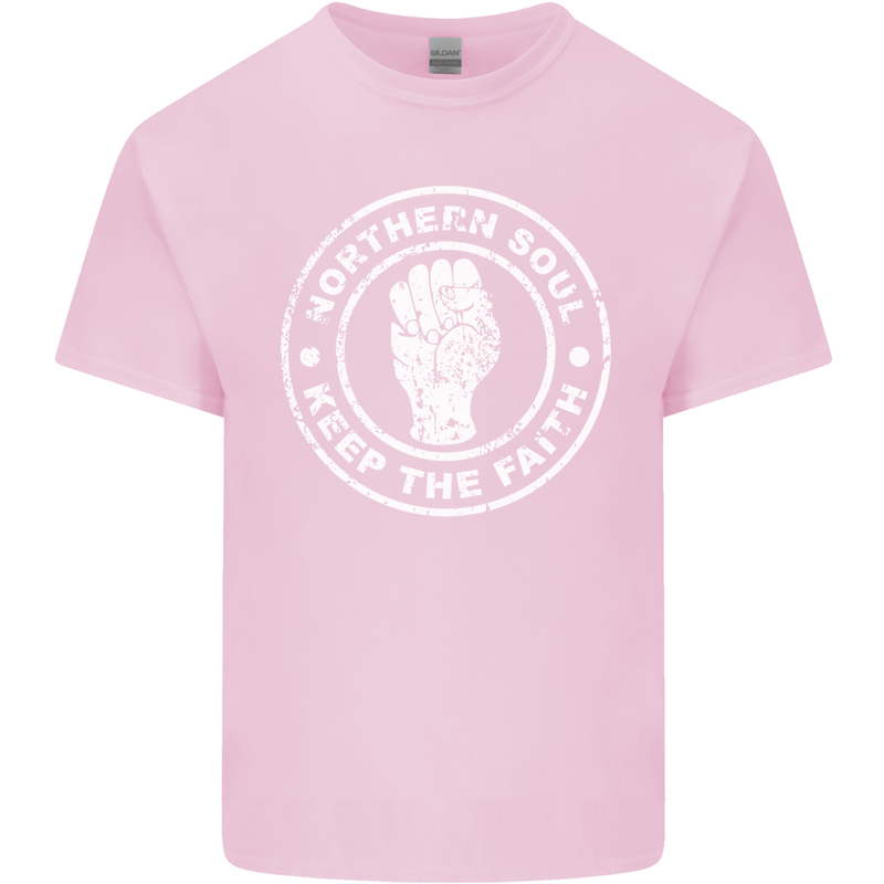 Northern Soul Keeping the Faith Mens Cotton T-Shirt Tee Top Light Pink