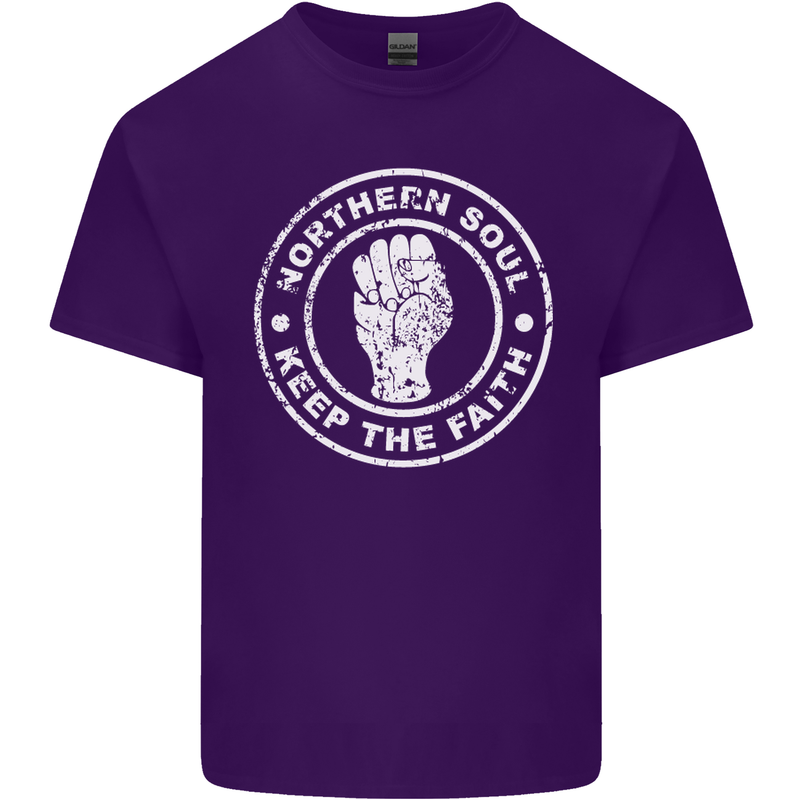 Northern Soul Keeping the Faith Mens Cotton T-Shirt Tee Top Purple