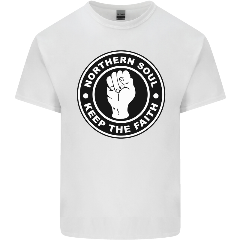 Northern Soul Keeping the Faith Mens Cotton T-Shirt Tee Top White