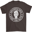 Northern Soul Keeping the Faith Mens T-Shirt Cotton Gildan Dark Chocolate