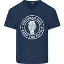 Northern Soul Keeping the Faith Mens V-Neck Cotton T-Shirt Navy Blue