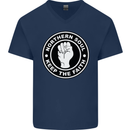 Northern Soul Keeping the Faith Mens V-Neck Cotton T-Shirt Navy Blue