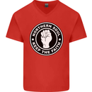 Northern Soul Keeping the Faith Mens V-Neck Cotton T-Shirt Red