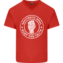 Northern Soul Keeping the Faith Mens V-Neck Cotton T-Shirt Red