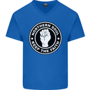 Northern Soul Keeping the Faith Mens V-Neck Cotton T-Shirt Royal Blue