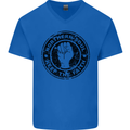 Northern Soul Keeping the Faith Mens V-Neck Cotton T-Shirt Royal Blue