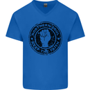 Northern Soul Keeping the Faith Mens V-Neck Cotton T-Shirt Royal Blue
