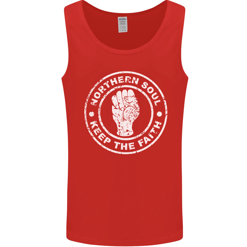 Northern Soul Keeping the Faith Mens Vest Tank Top Red