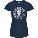 Northern Soul Keeping the Faith Womens Petite Cut T-Shirt Navy Blue