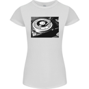 Northern Soul Turntable DJ Decks Vinyl Womens Petite Cut T-Shirt White