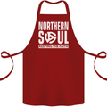 Northern Soul Vinyl 33rpm Record Insert Cotton Apron 100% Organic Maroon