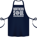 Northern Soul Vinyl 33rpm Record Insert Cotton Apron 100% Organic Navy Blue