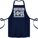 Northern Soul Vinyl 33rpm Record Insert Cotton Apron 100% Organic Navy Blue