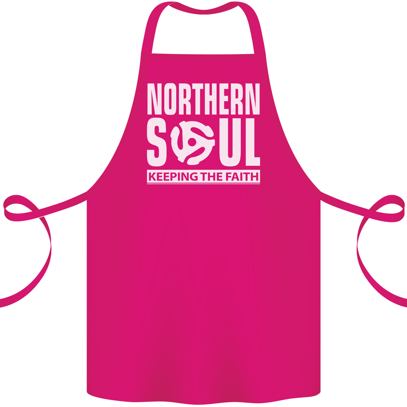 Northern Soul Vinyl 33rpm Record Insert Cotton Apron 100% Organic Pink