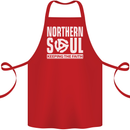 Northern Soul Vinyl 33rpm Record Insert Cotton Apron 100% Organic Red