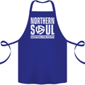 Northern Soul Vinyl 33rpm Record Insert Cotton Apron 100% Organic Royal Blue