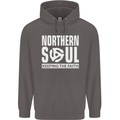 Northern Soul Vinyl 33rpm Record Insert Mens 80% Cotton Hoodie Charcoal