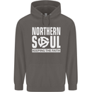 Northern Soul Vinyl 33rpm Record Insert Mens 80% Cotton Hoodie Charcoal