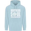 Northern Soul Vinyl 33rpm Record Insert Mens 80% Cotton Hoodie Light Blue