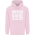 Northern Soul Vinyl 33rpm Record Insert Mens 80% Cotton Hoodie Light Pink