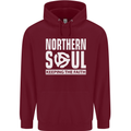 Northern Soul Vinyl 33rpm Record Insert Mens 80% Cotton Hoodie Maroon