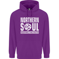 Northern Soul Vinyl 33rpm Record Insert Mens 80% Cotton Hoodie Purple