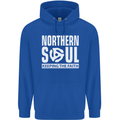 Northern Soul Vinyl 33rpm Record Insert Mens 80% Cotton Hoodie Royal Blue