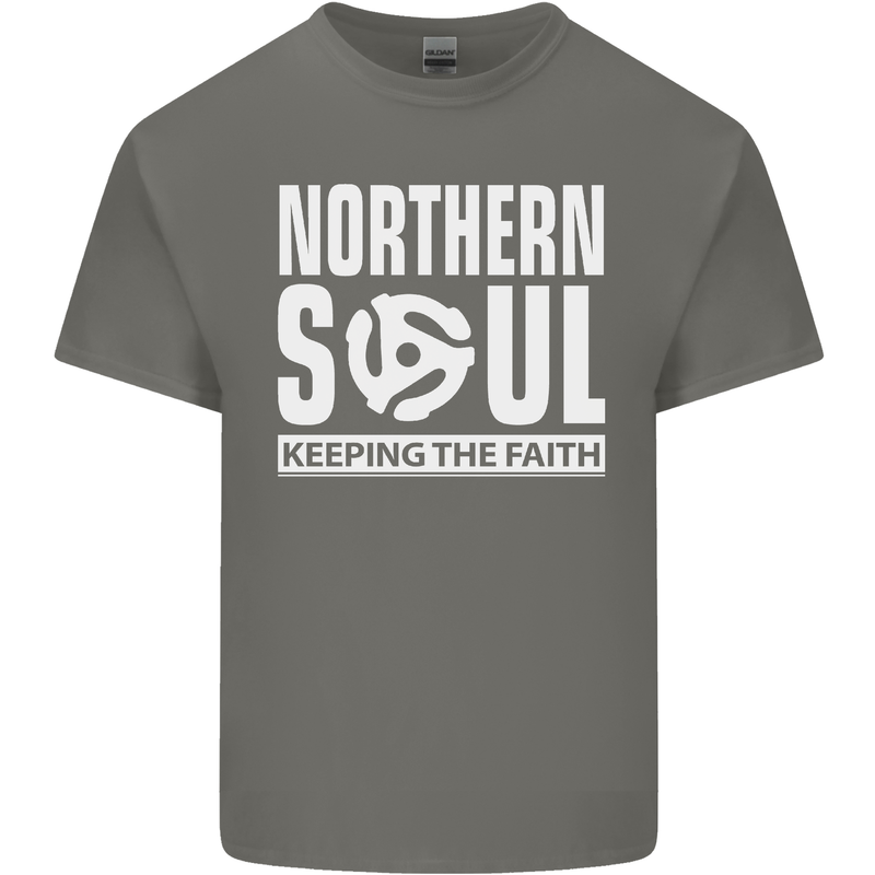 Northern Soul Vinyl 33rpm Record Insert Mens Cotton T-Shirt Tee Top Charcoal