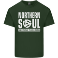 Northern Soul Vinyl 33rpm Record Insert Mens Cotton T-Shirt Tee Top Forest Green