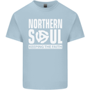 Northern Soul Vinyl 33rpm Record Insert Mens Cotton T-Shirt Tee Top Light Blue
