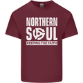 Northern Soul Vinyl 33rpm Record Insert Mens Cotton T-Shirt Tee Top Maroon