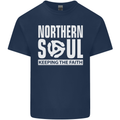 Northern Soul Vinyl 33rpm Record Insert Mens Cotton T-Shirt Tee Top Navy Blue