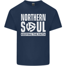 Northern Soul Vinyl 33rpm Record Insert Mens Cotton T-Shirt Tee Top Navy Blue