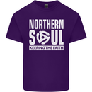 Northern Soul Vinyl 33rpm Record Insert Mens Cotton T-Shirt Tee Top Purple