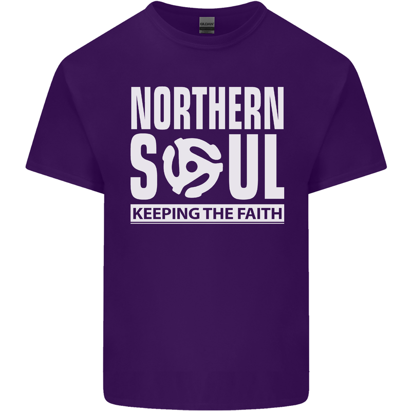 Northern Soul Vinyl 33rpm Record Insert Mens Cotton T-Shirt Tee Top Purple