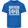Northern Soul Vinyl 33rpm Record Insert Mens Cotton T-Shirt Tee Top Royal Blue