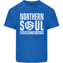 Northern Soul Vinyl 33rpm Record Insert Mens Cotton T-Shirt Tee Top Royal Blue